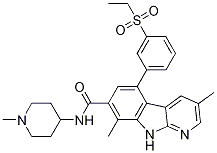 5-[3-(乙基磺?；?苯基]-3,8-二甲基-N-(1-甲基-4-哌啶